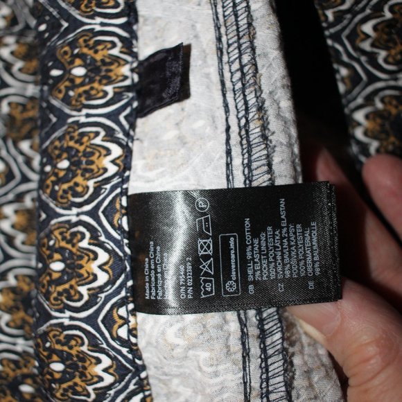 H&M Paisley Styled Printed Slim Trousers NWT Size 12 - Picture 12 of 13
